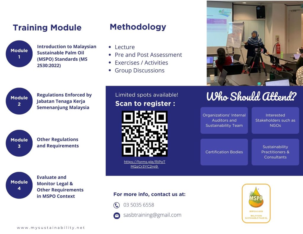 Legal and Other Requirements For the Malaysian Sustainable Palm Oil (MSPO) Training