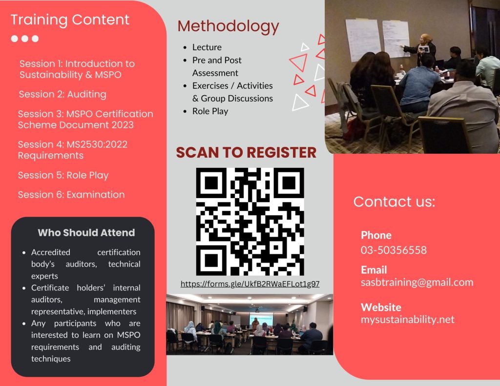 MSPO Lead Auditor Training Program 11-15 August 2025