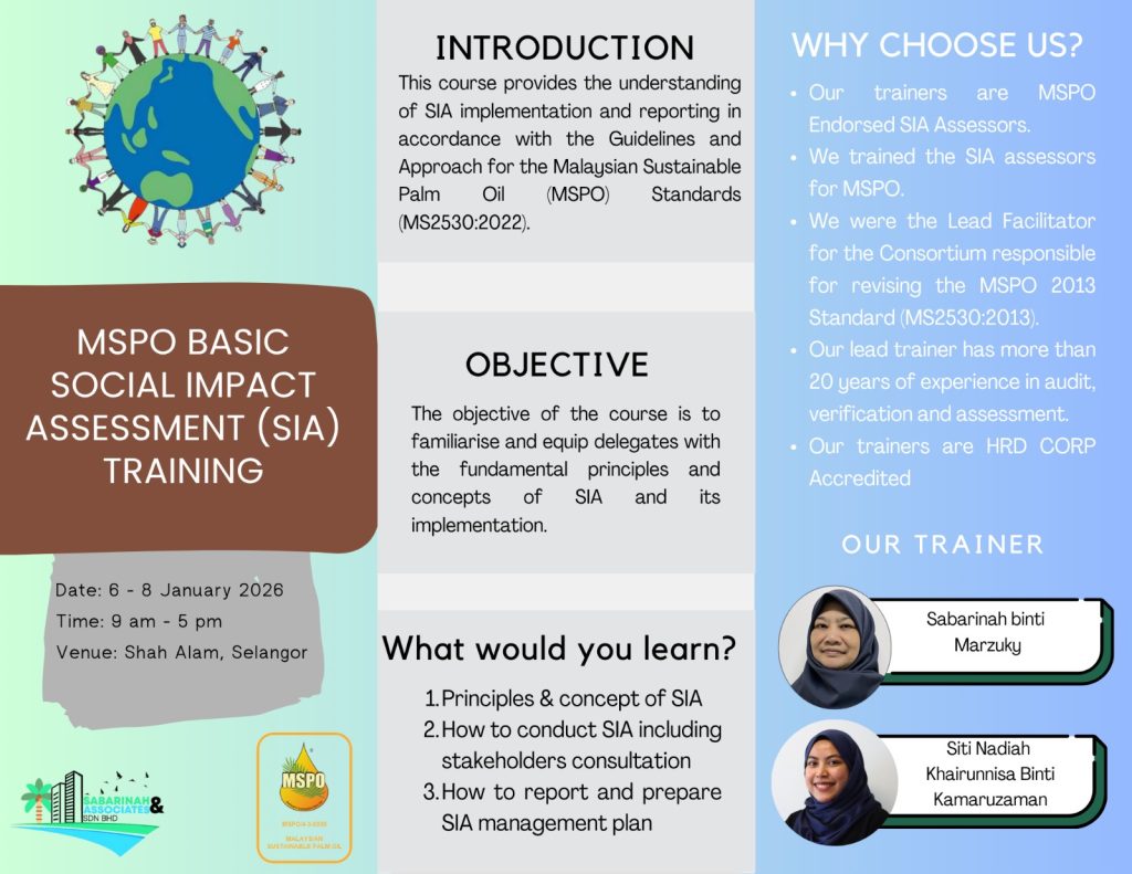 Endorsed MSPO Basic Social Impact Assessment (SIA) Training