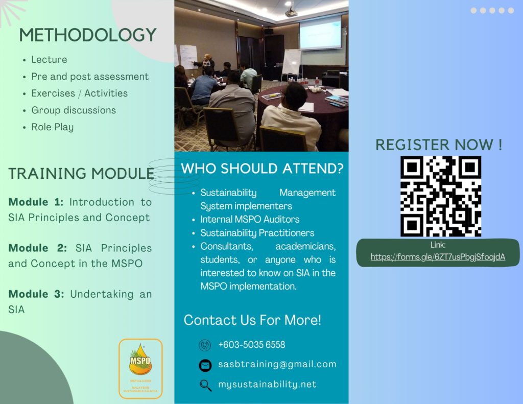 Endorsed MSPO Basic Social Impact Assessment (SIA) Training