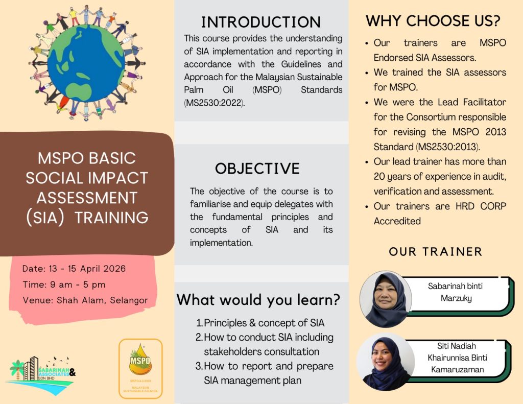 Endorsed MSPO Basic Social Impact Assessment (SIA) Training Program