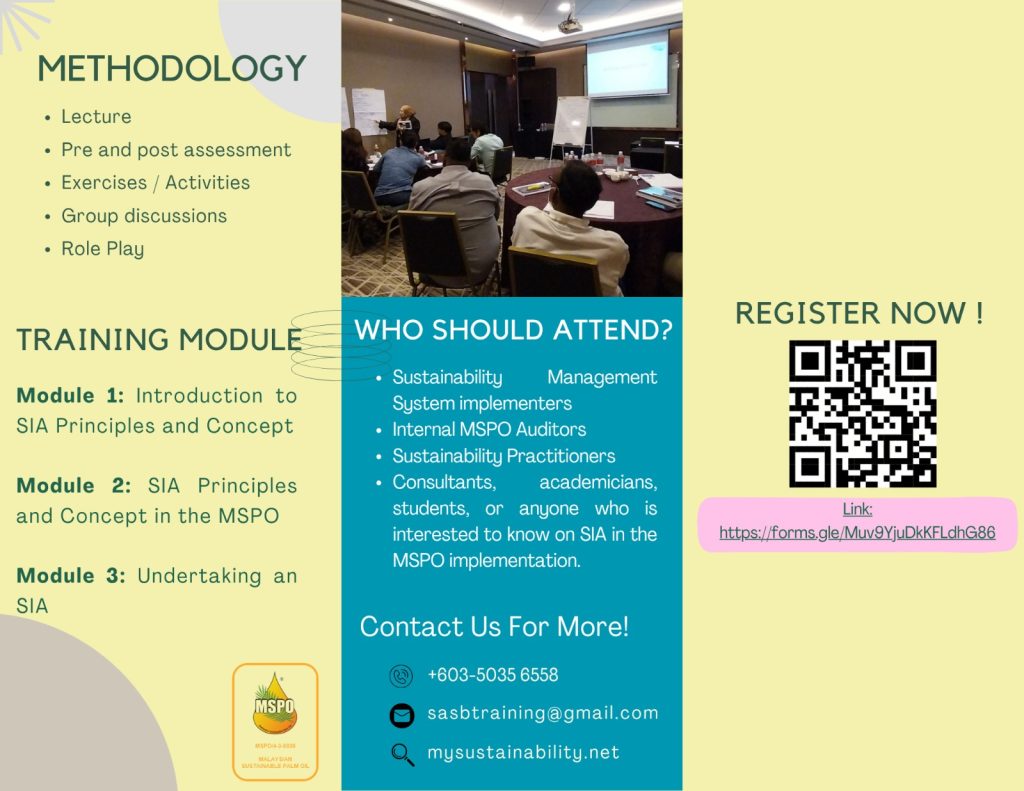 Endorsed MSPO Basic Social Impact Assessment (SIA) Training Program