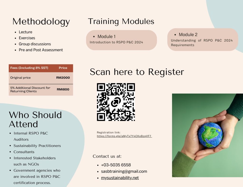 Understanding of the RSPO Principles & Criteria 2024 Requirements Training Program