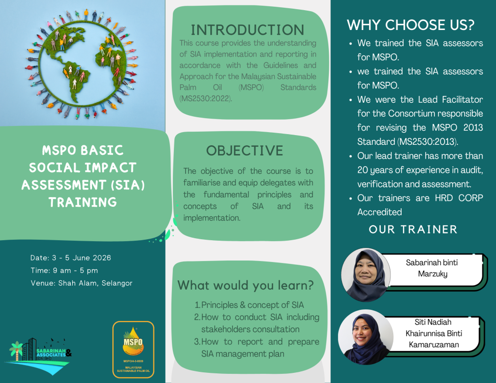 MSPO Basic Social Impact Assessment (SIA) Training Program