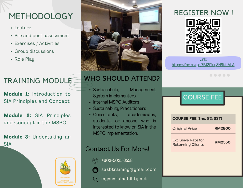 Endorsed MSPO Basic Social Impact Assessment (SIA) Training Program