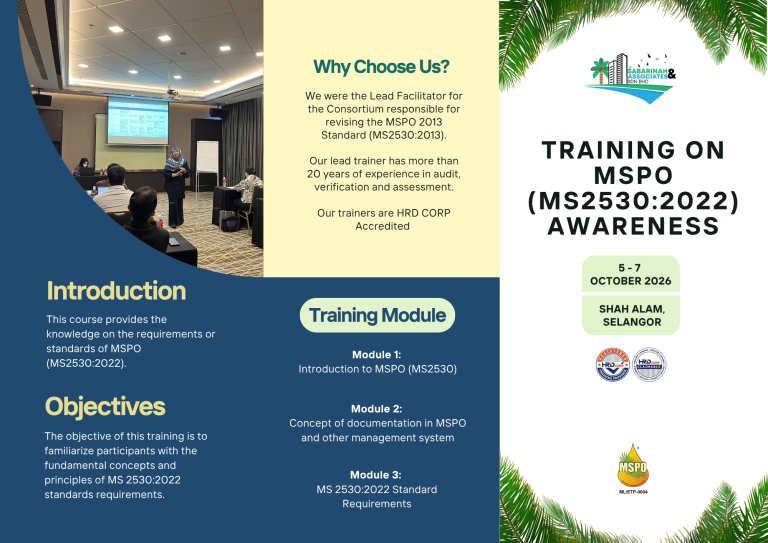 3-Day MSPO MS 2530:2022 Endorsed Awareness Training