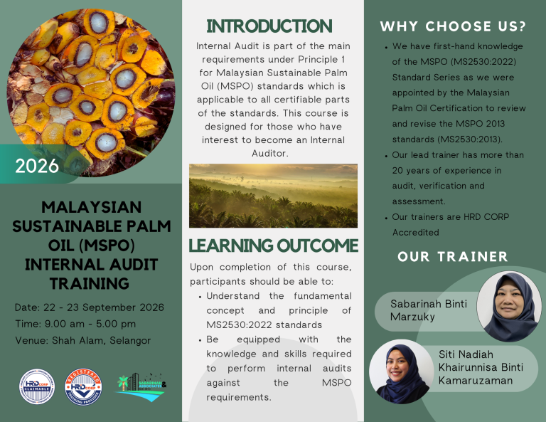 Public Training: 2-Day MSPO Internal Audit Training