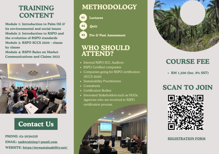 2-Day Understanding of RSPO SCCS 2020 Requirements Training