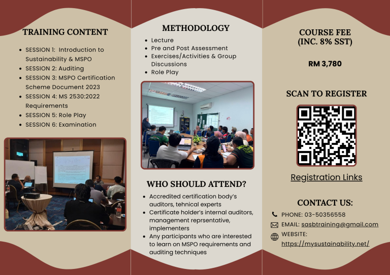 5-Day MSPO MS 2530:2022 Lead Auditor Training Program
