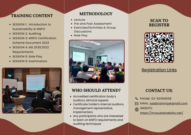1. Public Training: 5-Day MSPO MS 2530:2022 Lead Auditor Training